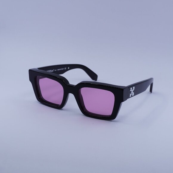 Off-White OERI008 VIRGIL 1030 Sunglasses Black Square Frame, Pink Lenses - Picture 1 of 11
